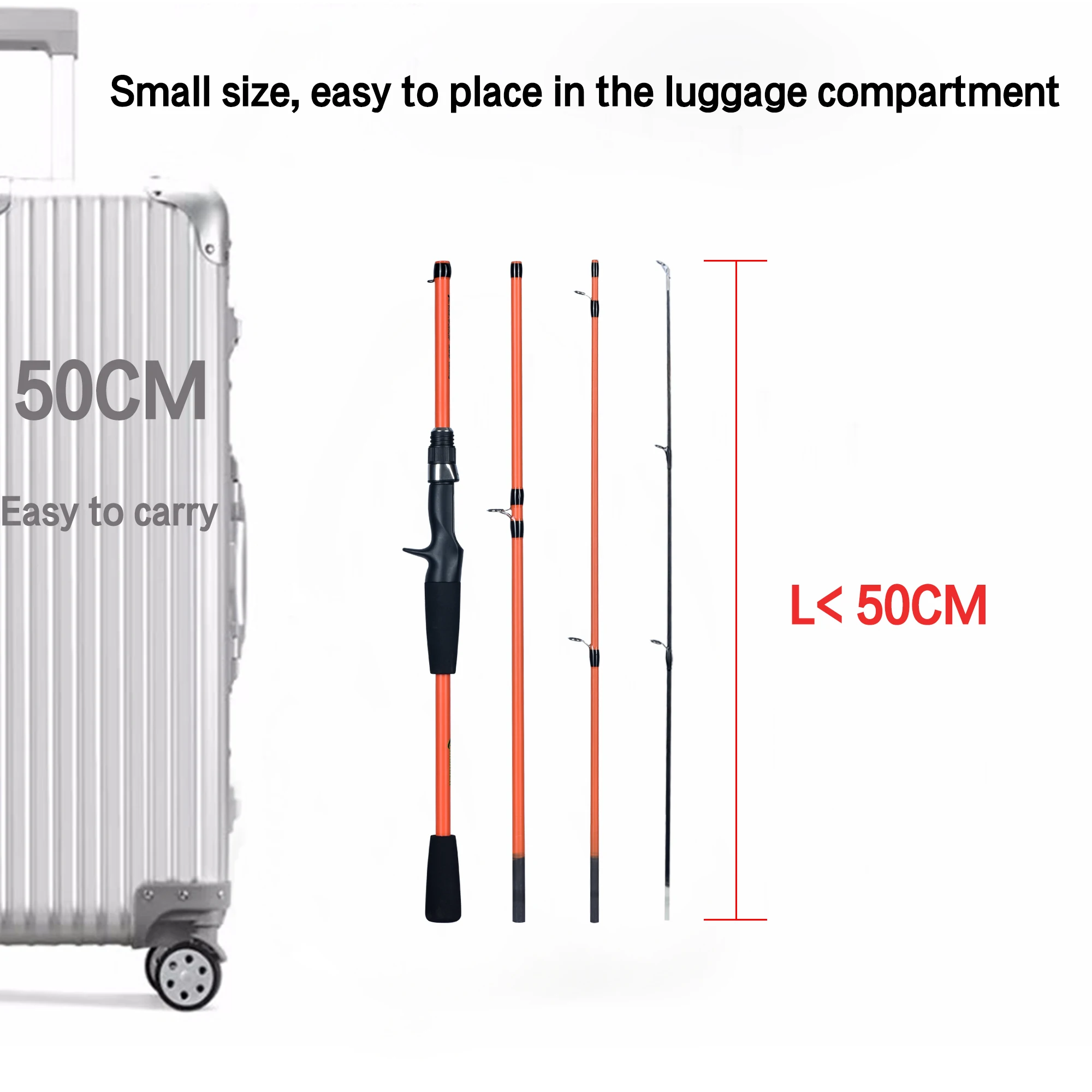 BIUTIFU-Spinning Casting Mini Rock Fishing Rod Carbon Travel Baitcasting Winter Pole Fast Ultralight Lure Weight 3-18g 1.8m 2.1m thumbnail 3