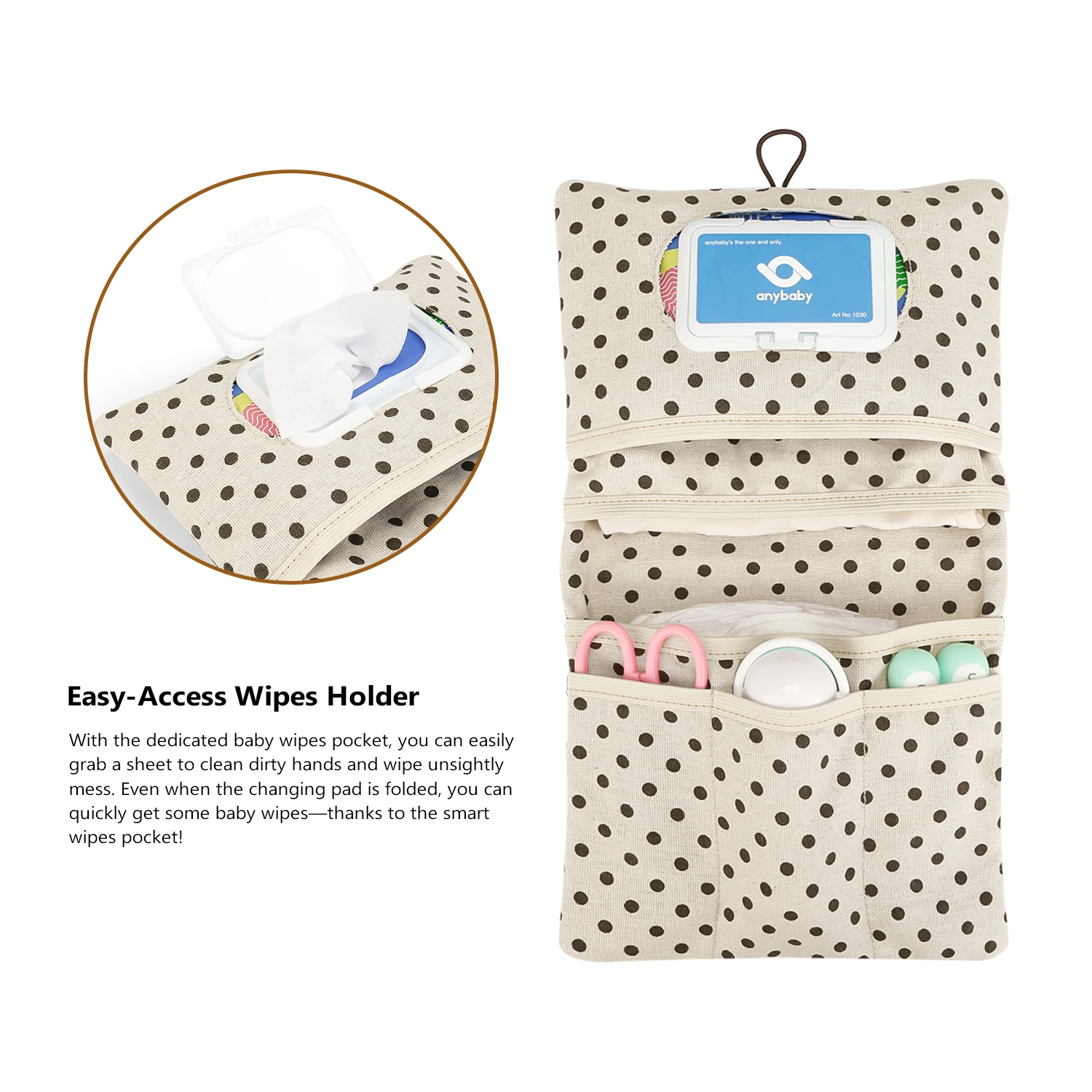 Travel Diaper Bag Diaper Compartment Diaper Organizers Diaper Holder Portable Button Diaper Container Polyester Cotton Baby Stor thumbnail 3
