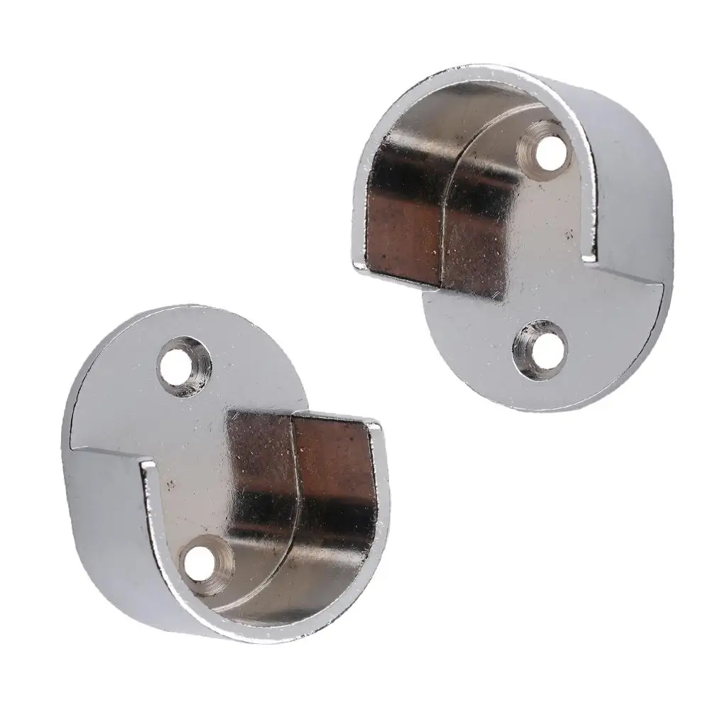 Durable 2x Recess Bracket Curtain Rail Support Curtain Pole Bracket Wall Mount 25/28mm for Home Decor Window Treatment Hardware thumbnail 2