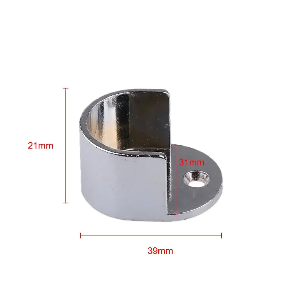 Durable 2x Recess Bracket Curtain Rail Support Curtain Pole Bracket Wall Mount 25/28mm for Home Decor Window Treatment Hardware thumbnail 5