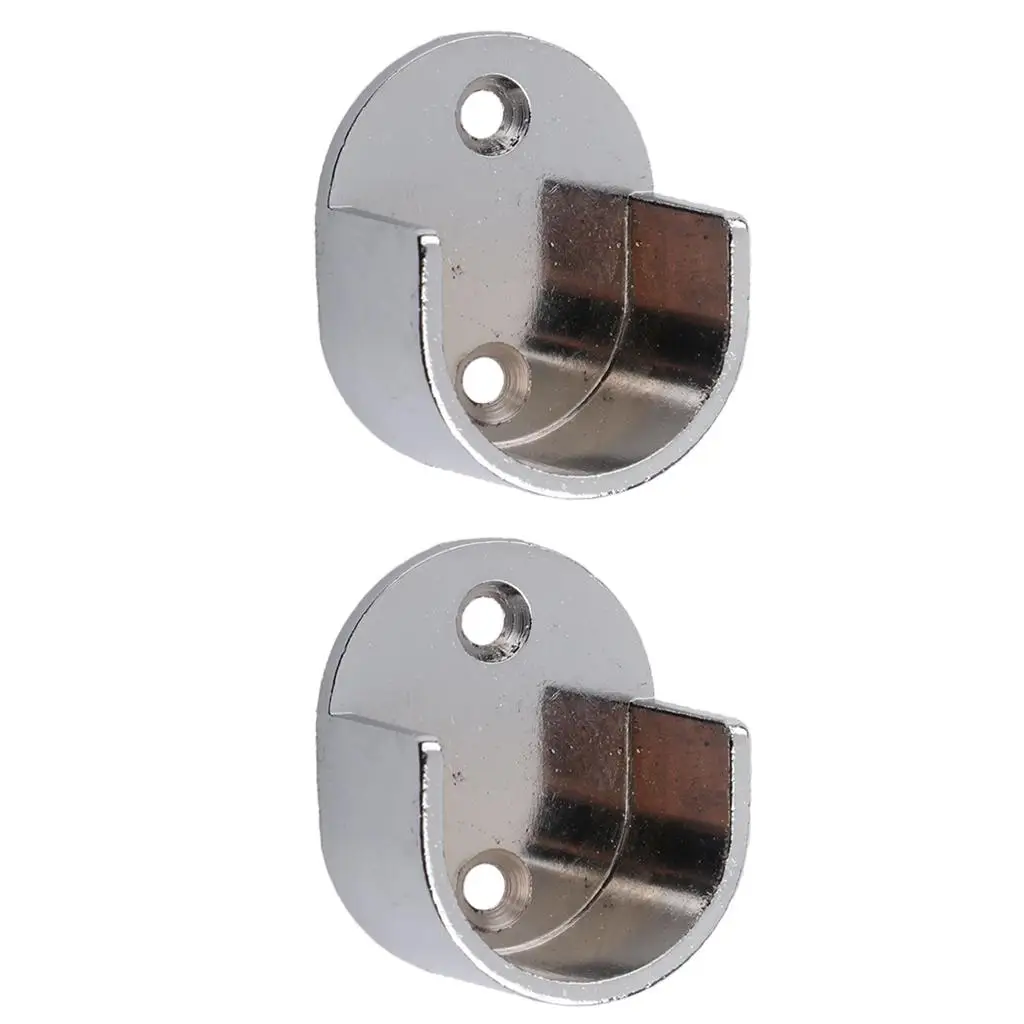 Durable 2x Recess Bracket Curtain Rail Support Curtain Pole Bracket Wall Mount 25/28mm for Home Decor Window Treatment Hardware thumbnail 3