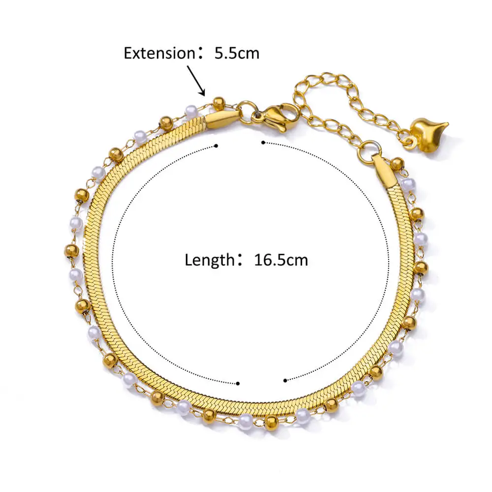 Stainless Steel Imitation Pearl Anklets for Women Gold Color Chain Ankle Bracelet Anklet Summer Beach Jewelry Accessories Gift thumbnail 6