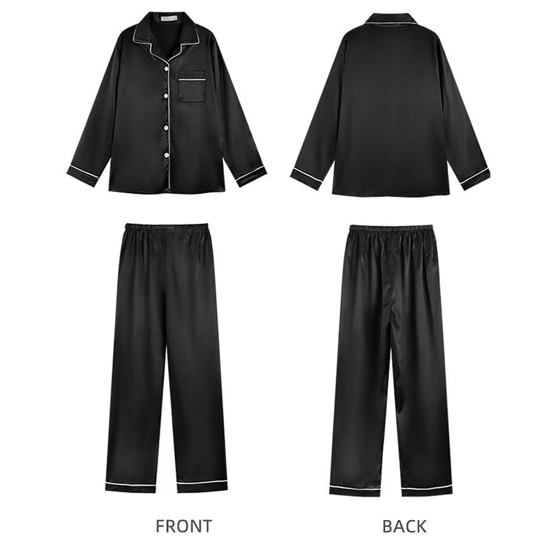 Pajamas Sets for Women 2024 Sexy Silk Women Pijama Sets Sleepwear Long-sleeve Cardigan Set Female Ice Silk Pyjamas Home Clothing thumbnail 5