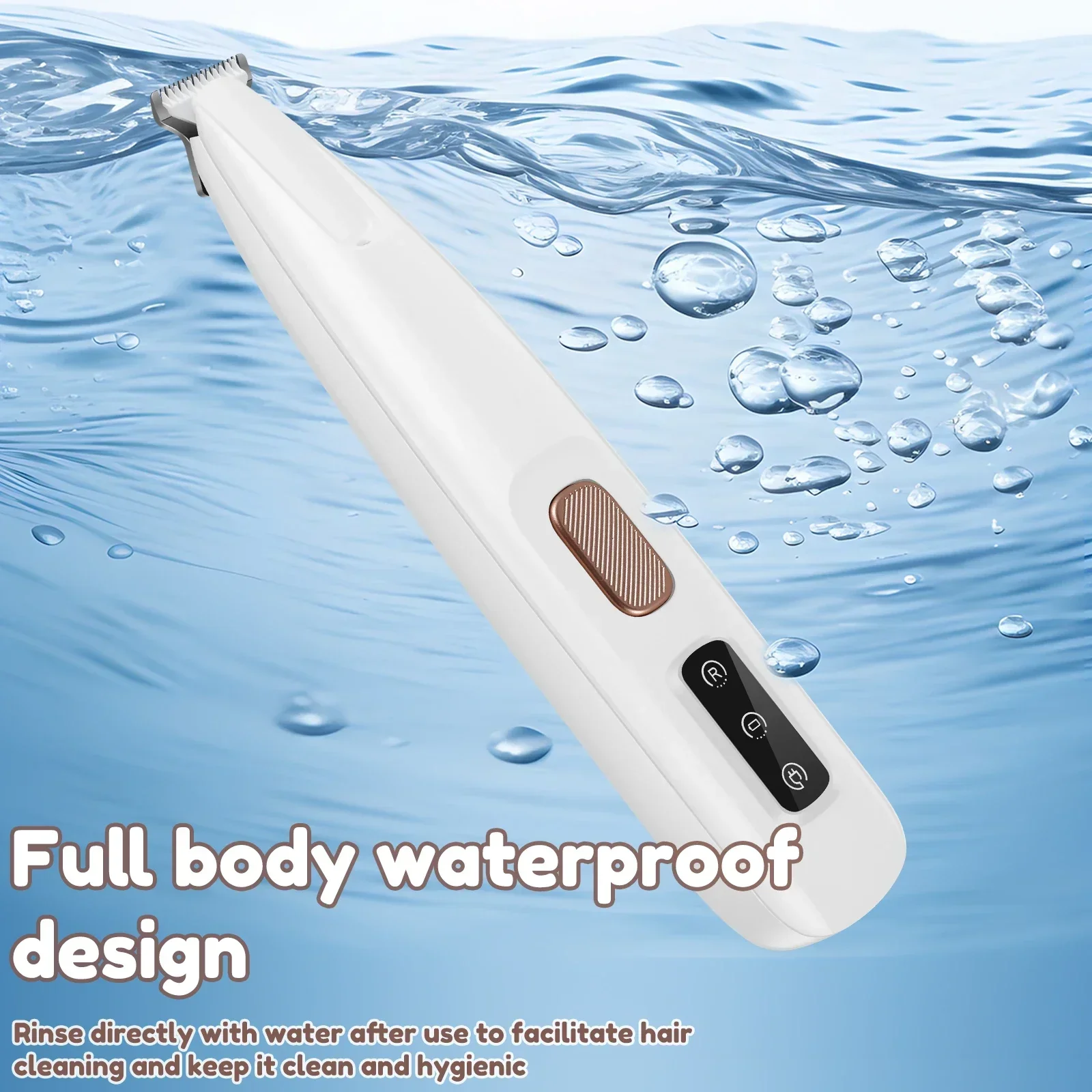 New Dog Paw Trimmer with LED Light Fully Waterproof Pet Hair Trimmer with LED Display Dog Clippers for Grooming 18mm Widen Blade thumbnail 6