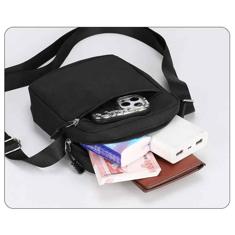 Oxford Shoulder Bag Durable Mini Black Mobile Phone Bag Waist Pack Men thumbnail 6