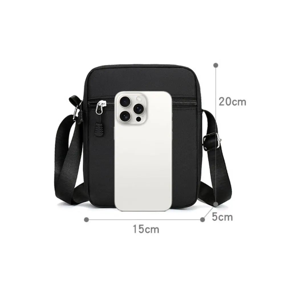 Oxford Shoulder Bag Durable Mini Black Mobile Phone Bag Waist Pack Men thumbnail 5