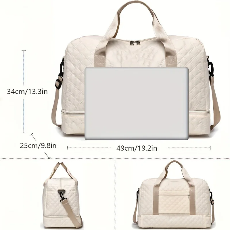 Lightweight Luggage Bag, Large Capacity Travel Duffle Bag Gym Tote Bags, Shoulder Weekender Overnight Bag thumbnail 6