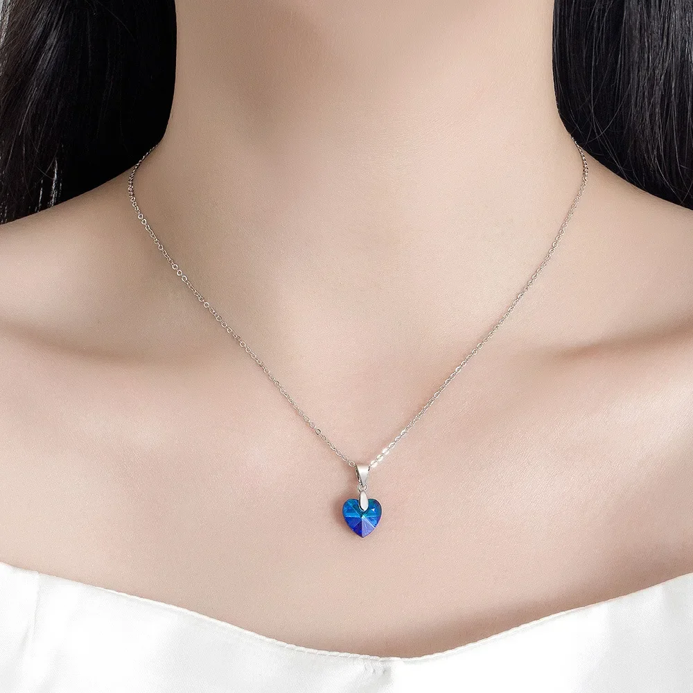925 Sterling Silver Moon Zircon Elegant Jewelry Sets For Women Earring Necklace High Quality Jewellery Accessories Wholesale thumbnail 4