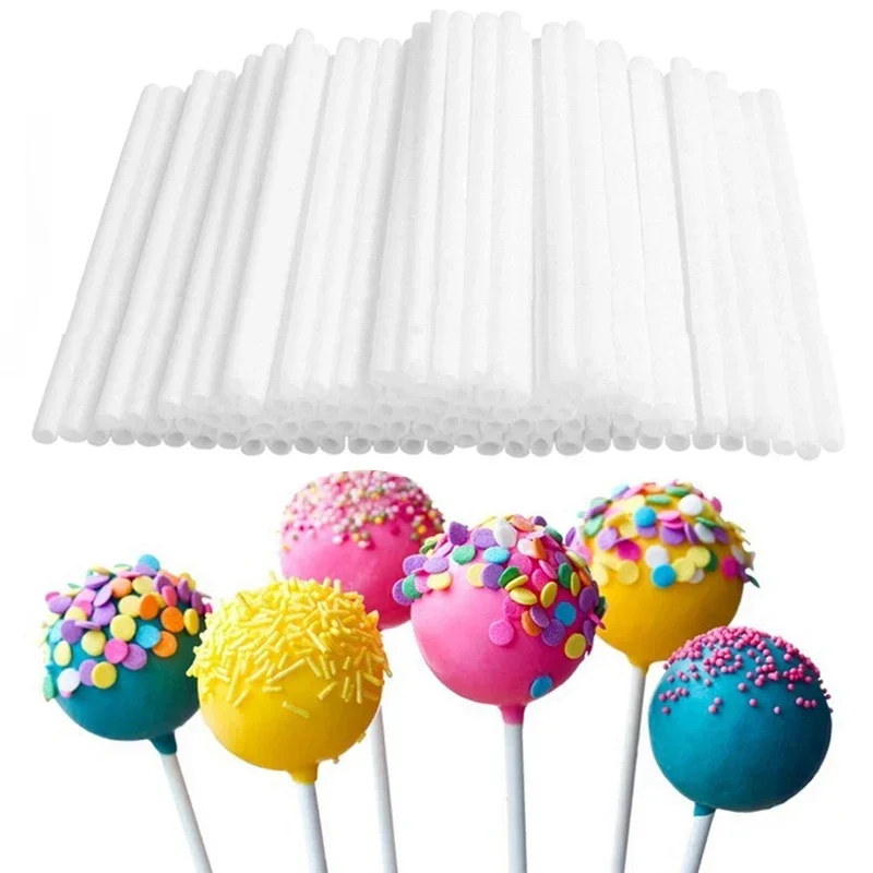 50/100pcs Kitchen Utensils 10/15cm Hollow Plastic Lollipop Stick Cake Pops Accessories Bakeware Dining Bar Home Garden thumbnail 3
