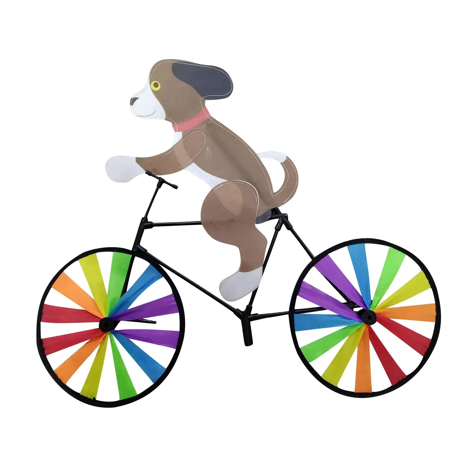 Animal Riding Bike Windmill Innovative Cartoon Cat Dog Wind Spinner Yard Art Decoration Garden Ornament Wind Portable 2024 thumbnail 2