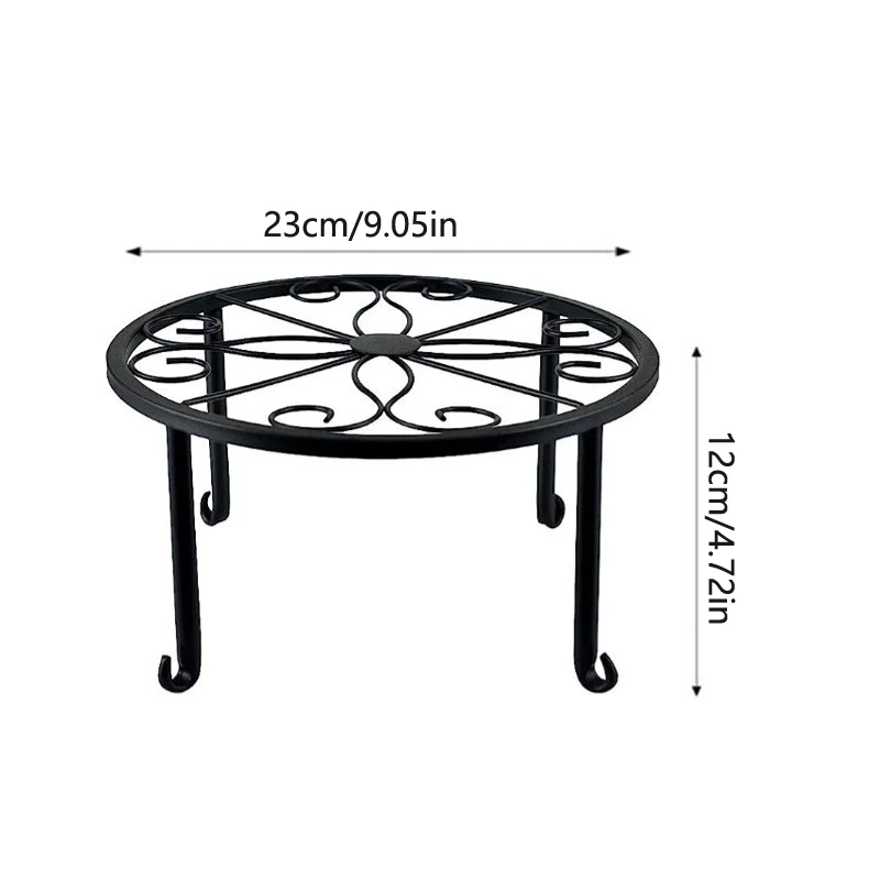 Floor Standing Single Pot Iron Flower Rack, Indoor Balcony Flower Rack, Flower Pot Rack thumbnail 5