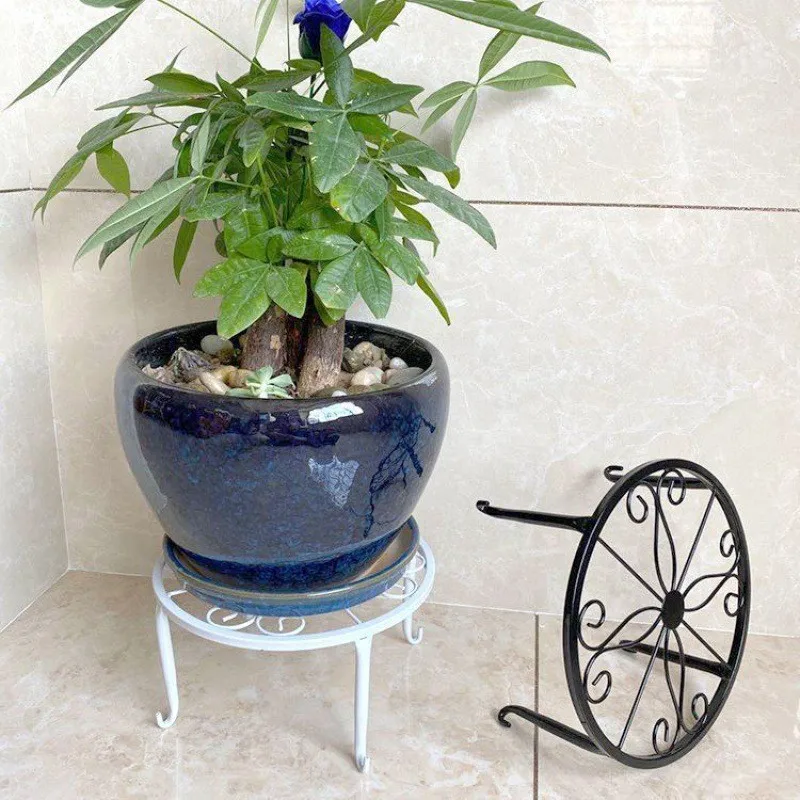 Floor Standing Single Pot Iron Flower Rack, Indoor Balcony Flower Rack, Flower Pot Rack thumbnail 3