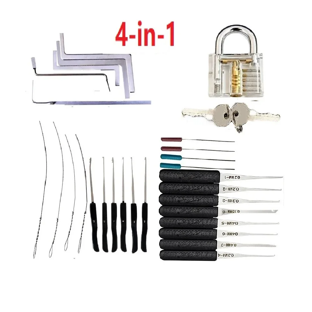 8piece Lock Pick Set Locksmith Supplies Broken Key Auto Extractor Remove Hooks Stainless Steel DIY Hand Tools Hardware thumbnail 3