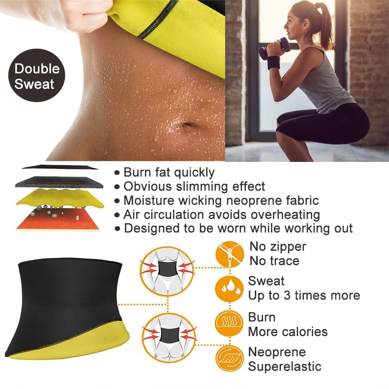 Waist Trainer Trimmer Sweat Belt Band for Men Lower Belly Fat Sauna Abs Shapers Slimming Workout Shapewear Girdle thumbnail 4