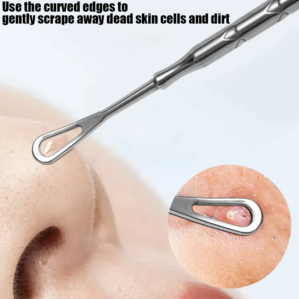 Blackhead Remover Pimple Popper Tool Acne Needle Removing Treatment Comedone Whitehead Popping Zit Nose Face Blemish Extractor thumbnail 2