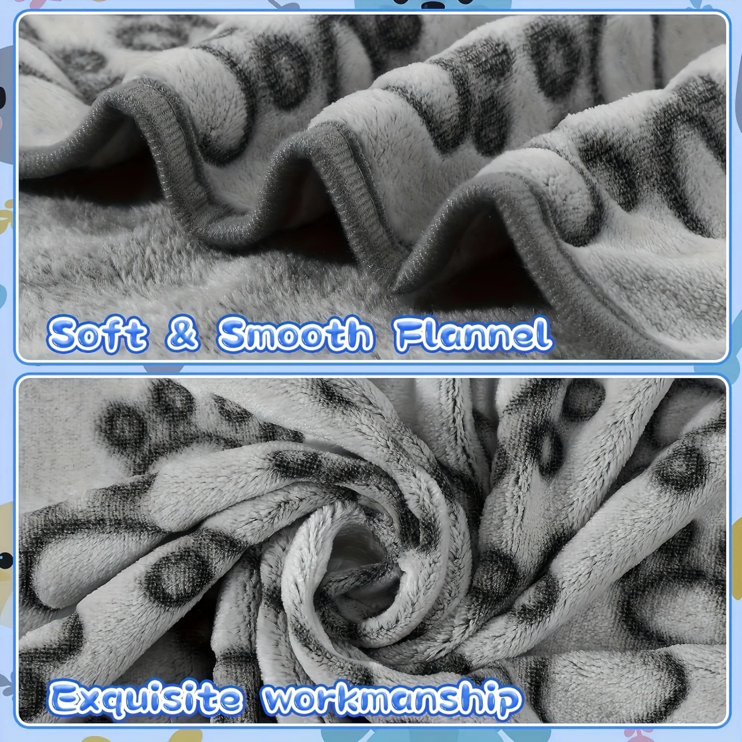 Soft Fluffy High Quality Pet Blanket Cute Cartoon Pattern Pet Mat Warm and Comfortable Blanket for Cat Dogs thumbnail 5