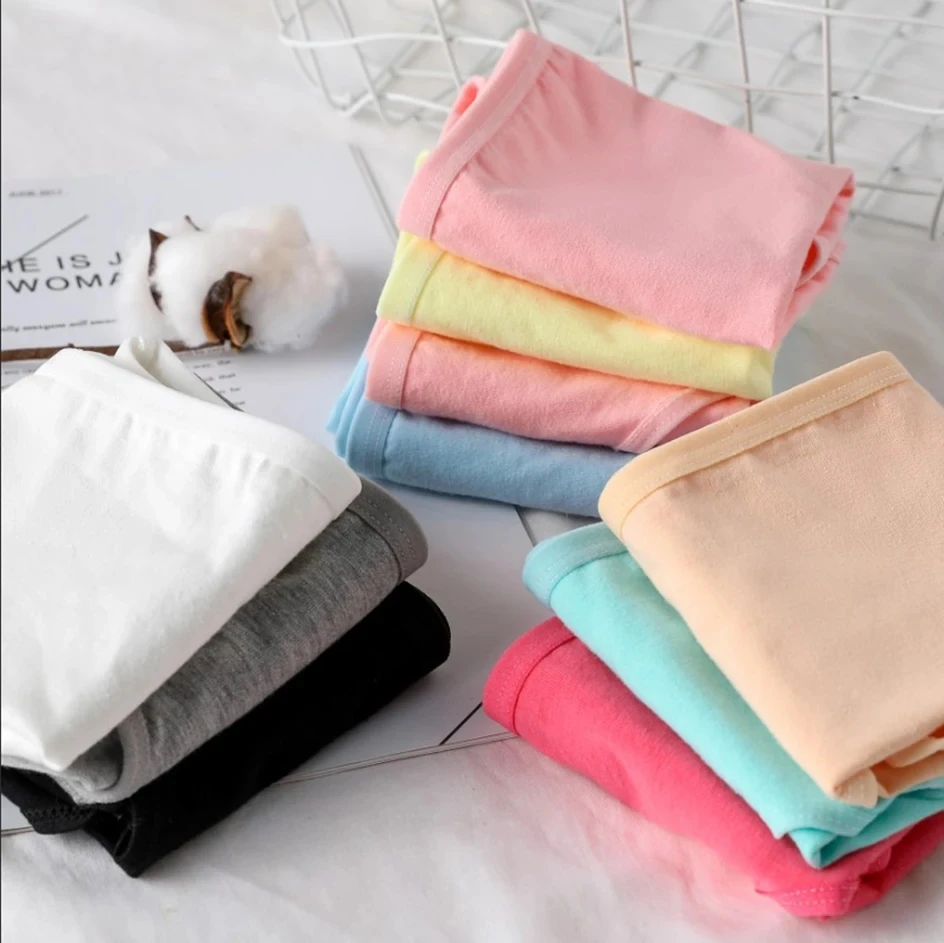 7Pcs/Set Candy Color Underwear Womens Comfortable High-quality Cotton Panties Mid-waist Breathable Underpanties Plus Size Briefs thumbnail 4