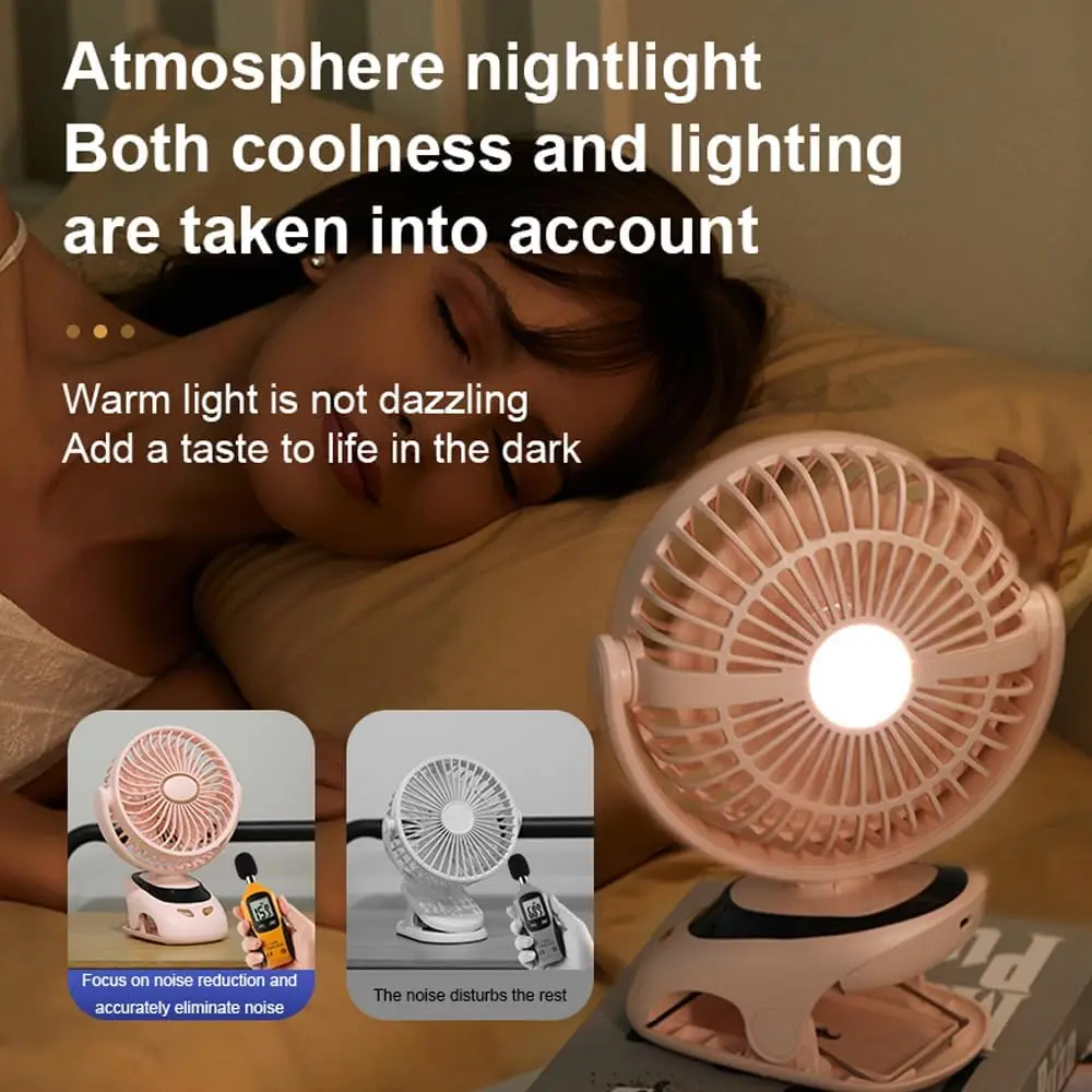Small Desk Clip On Fan, Portable Personal USB Clip Fan For Home Office Travel Bed Stroller Camping Outdoor Golf Cart Fan thumbnail 4