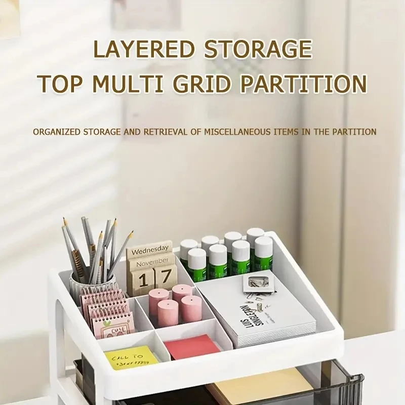 Drawer Storage Desk Organizer Stationery Transparent Office Supplies Organizers Accessories Box Plastic Organizing Boxes School thumbnail 5