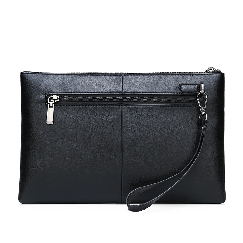 Fashion Business Men Day Clutch Bag High Quality Soft PU Leather Money Handbag Casual Male Cardholder Case Phone Bag for Men thumbnail 5