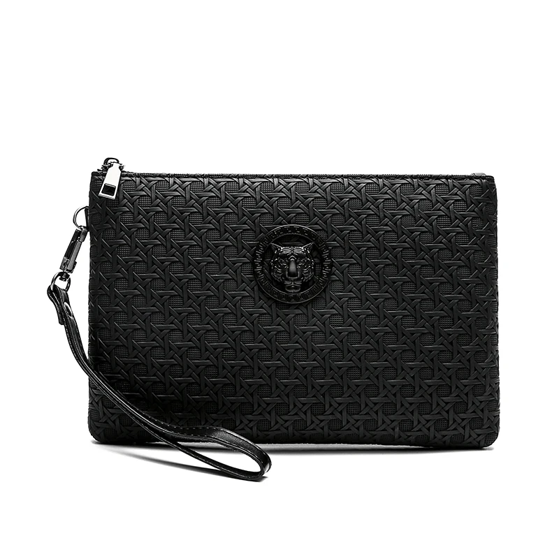 Fashion Business Men Day Clutch Phone Bag High Quality PU Leather Money Handbag Fashion Casual Male Cardholder Case thumbnail 2