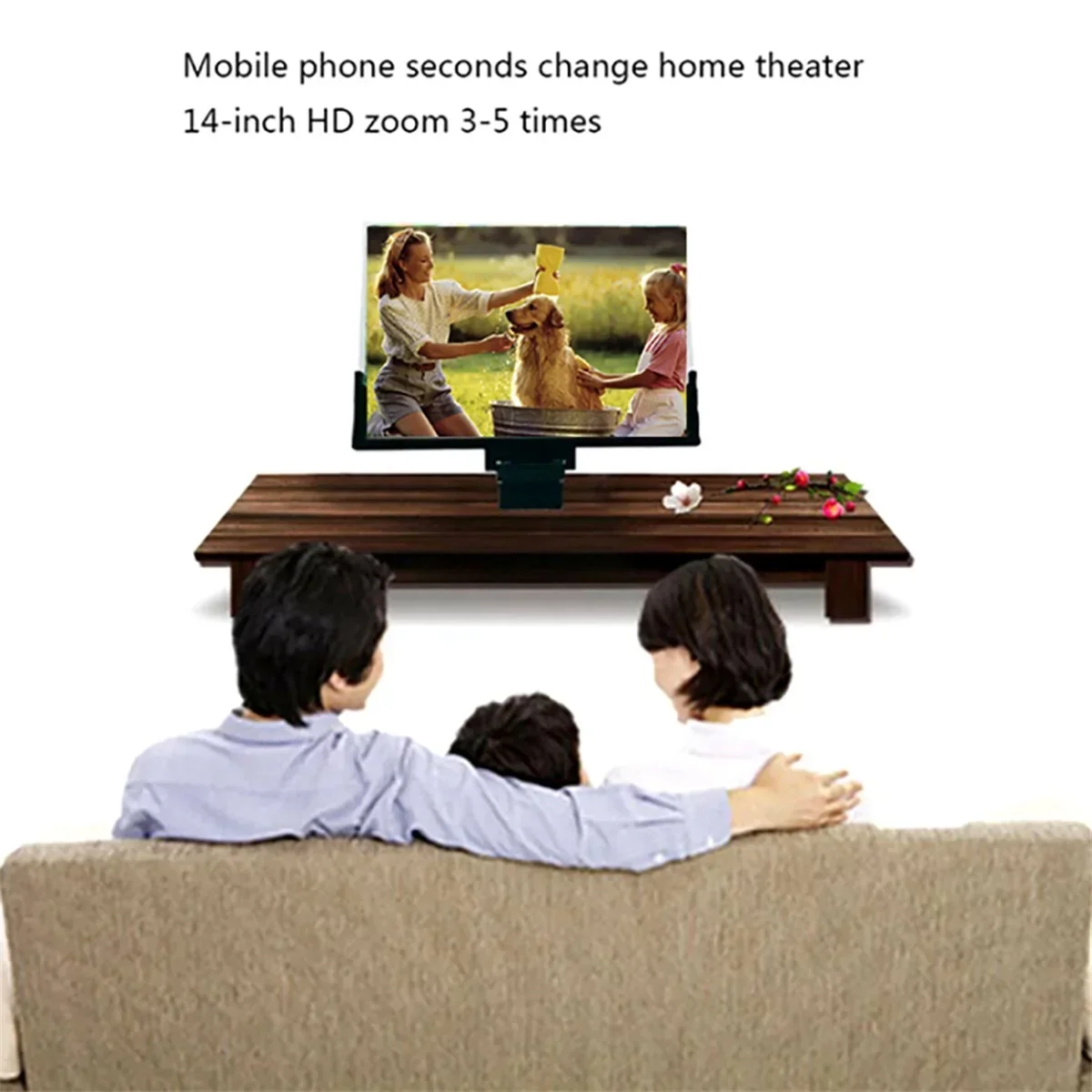 14 Inch Mobile Phone Screen Amplifier 3D Magnifying Glass Stand Magnifier HD Video Amplifier Phone Stand Enlarged Screen Bracket thumbnail 4
