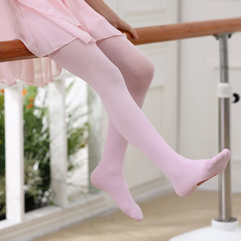 Ballet Tights for Women Girl Footstep style Transition Dance Pantyhose Ballet Stockings With Hole baby kids spring autumn Tights thumbnail 6