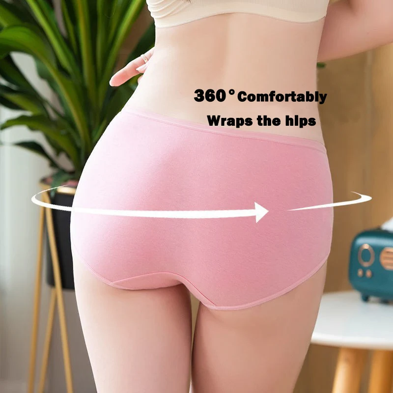 7Pcs/Lot Women's Panties Plus Size Underwear Cotton Briefs Girls Soft Pantys Female Intimates Underpant for Women Sexy Lingeries thumbnail 3