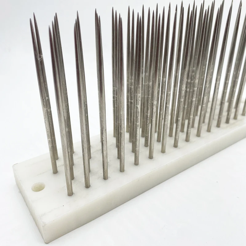 22x5.5x8.5cm White Stainless Steel Hair Hackle With Needle For Combing Bulk Hair Human Hair Extensions Comb Machine Weft Tools thumbnail 4