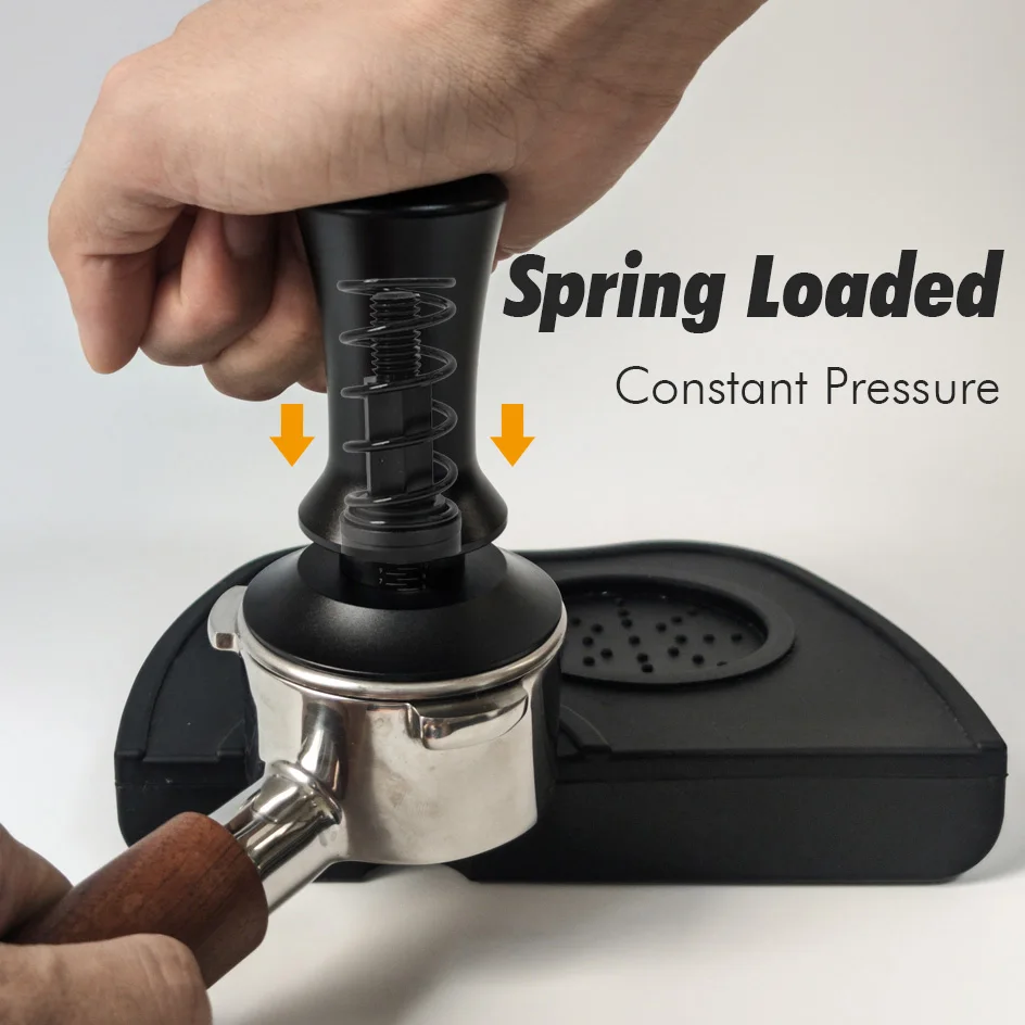 Coffee Tamper 58mm 54mm 51mm Ripple Base Leveling Constant Pressure Calibrated Spring Loaded Barista Tools Espresso Accessories thumbnail 4