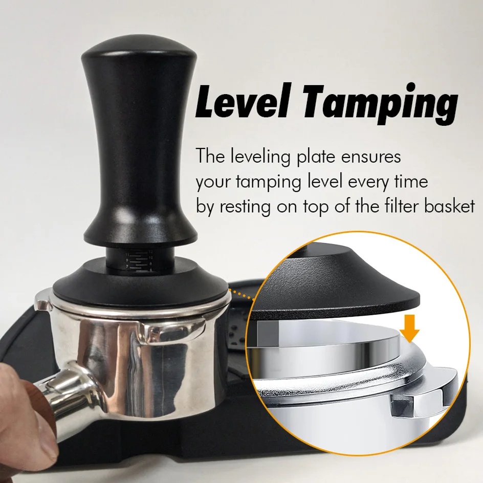 Coffee Tamper 58mm 54mm 51mm Ripple Base Leveling Constant Pressure Calibrated Spring Loaded Barista Tools Espresso Accessories thumbnail 5