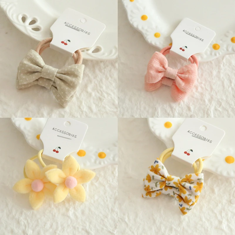 Children's Headwear Hair Accessories for girls, Elastic Hair Bow for baby, Cute Hair ties, Lovely Hair Rope thumbnail 4
