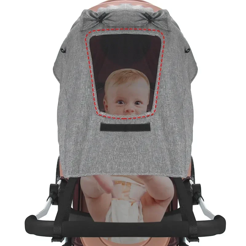 Universal Baby Stroller Accessories Sun Shade UV Protection Sunshade Carriage Canopy Cover for Prams Infants Car Seat Sun Visor thumbnail 3