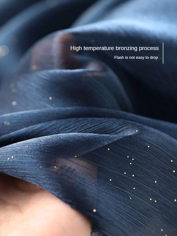 Starry Organza Fabric By The Meter for Dresses Gauze Skirt Wedding Decoration Diy Sewing Mesh Cloth Thin Anti-wrinkle Black Red thumbnail 3