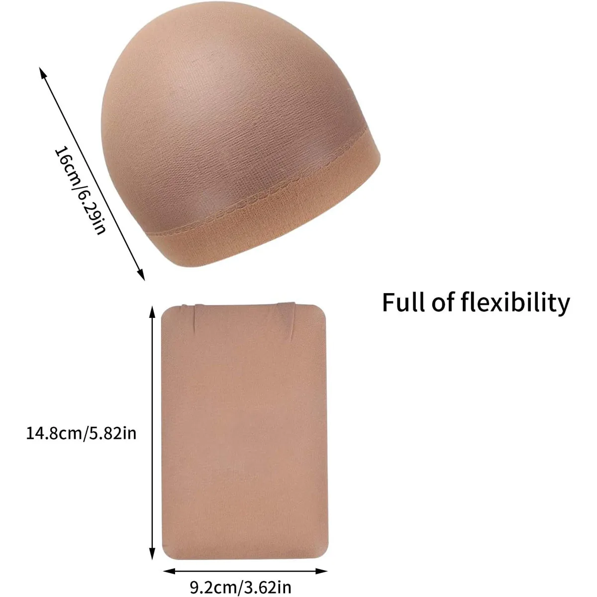 2Pcs Hair Cap Net Mesh For Weave Black Brown Stretch Mesh Wig Caps For Making Wigs Free Size Hairnets Caps thumbnail 5
