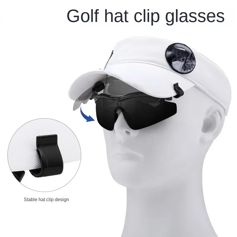 Polarized Clip Cap Sunglasses Golf Hat Clip Blue Light Blocking Flipped Sun UV Protection Outdoor Sports Cycling Glasses Eyewear thumbnail 5