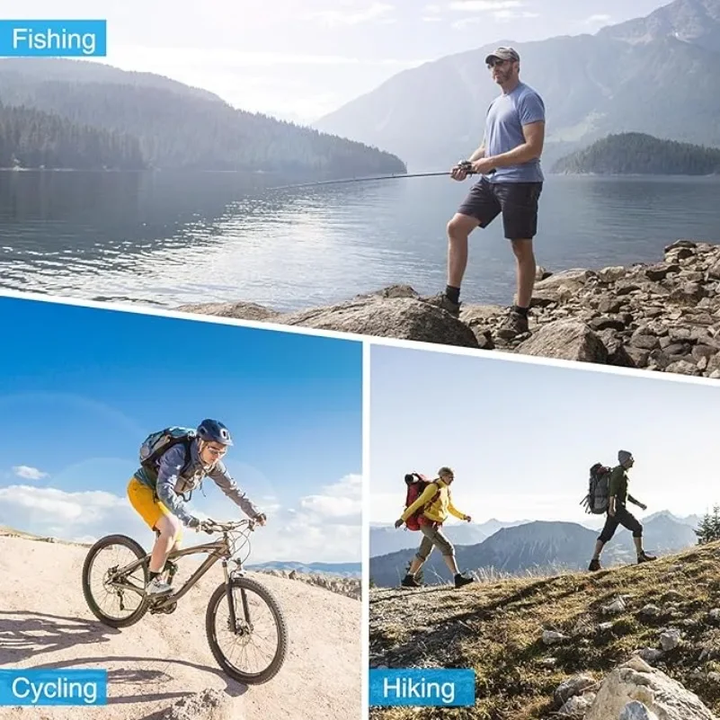 Polarized Clip Cap Sunglasses Golf Hat Clip Blue Light Blocking Flipped Sun UV Protection Outdoor Sports Cycling Glasses Eyewear thumbnail 6