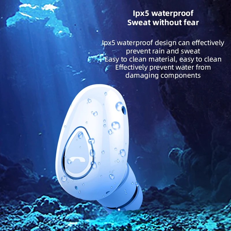 YX01 Mini Wireless Earphones Invisible Single Sports Bluetooth Headphone Handsfree TWS Stereo Headset with Microphone For Phone thumbnail 4