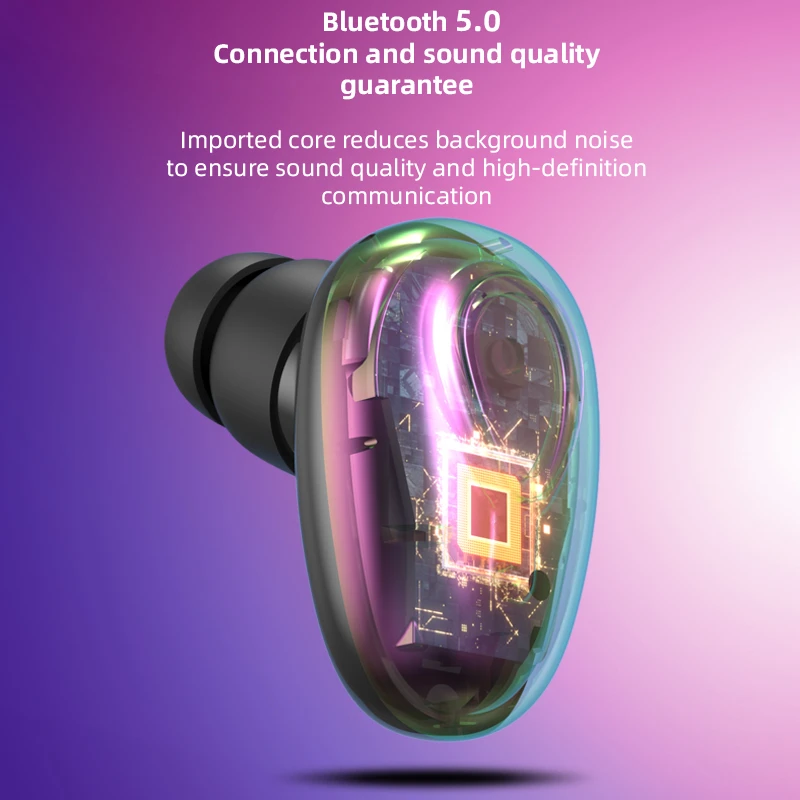 YX01 Mini Wireless Earphones Invisible Single Sports Bluetooth Headphone Handsfree TWS Stereo Headset with Microphone For Phone thumbnail 2
