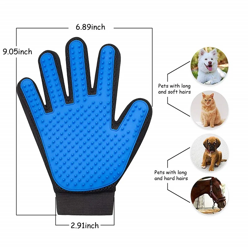 1PC Cat Glove Cat Grooming Glove Pet Brush Glove for Cat Dog Hair Remove Brush Dog Deshedding Cleaning Combs Massage Gloves thumbnail 3