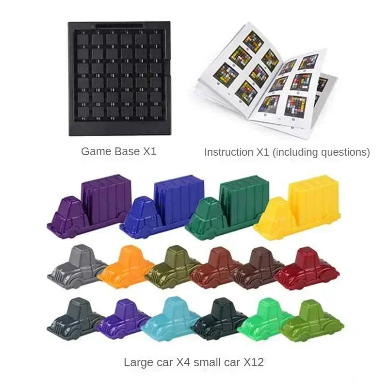 Puzzle traffic rush hour game, racing rush hour car Huarong Road logical reasoning desktop game, children's puzzle toys, childre thumbnail 3