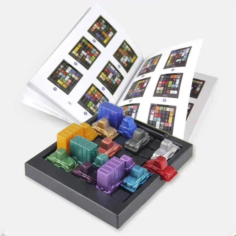 Puzzle traffic rush hour game, racing rush hour car Huarong Road logical reasoning desktop game, children's puzzle toys, childre thumbnail 2