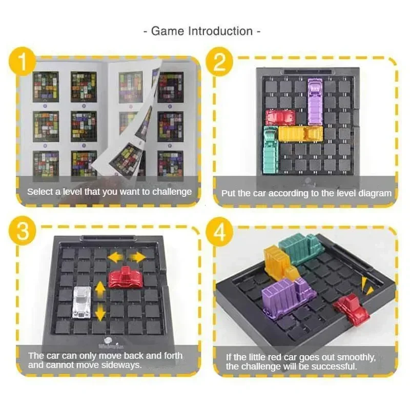 Puzzle traffic rush hour game, racing rush hour car Huarong Road logical reasoning desktop game, children's puzzle toys, childre thumbnail 4