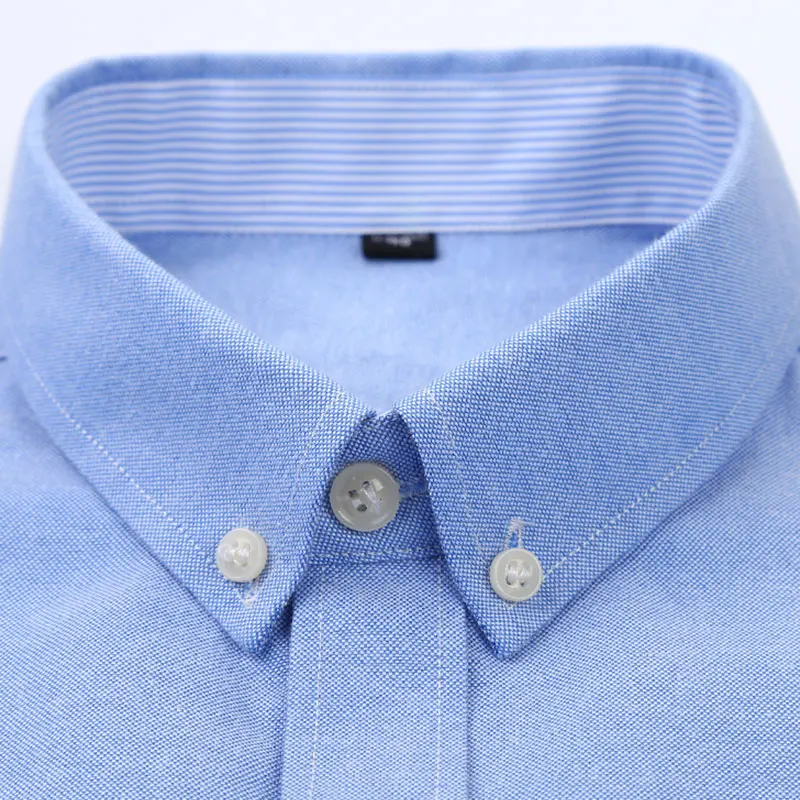 Men's long sleeve shirt Oxford woven casual non-ironing spring summer autumn slim top comfortable trend fashion with white shirt thumbnail 6