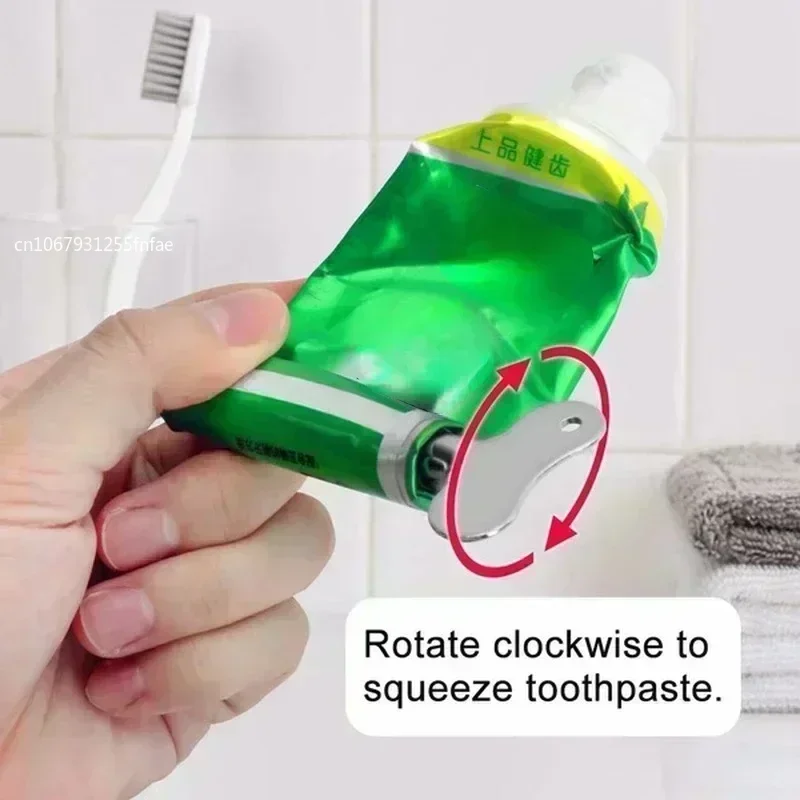 1pcs Stainless Steel Toothpaste Squeezer Facial Cleanser Toothpaste Dispenser Squeezer Tube Tools Metal Bathroom Accessories thumbnail 2