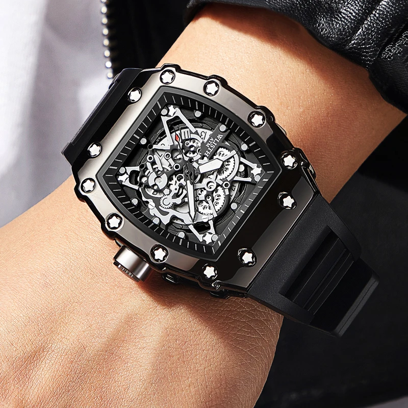 Foreign Trade Watch Large Dial For Men Quartz Waterproof Sport Square Luminous Watch For Men thumbnail 3