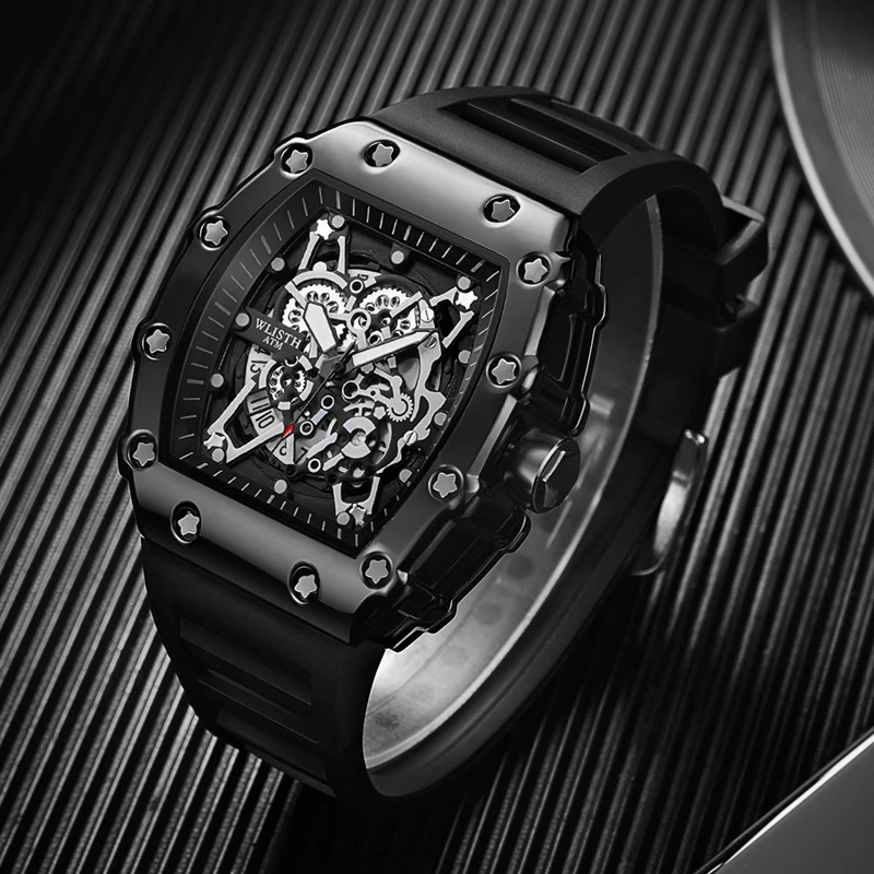 Foreign Trade Watch Large Dial For Men Quartz Waterproof Sport Square Luminous Watch For Men thumbnail 4