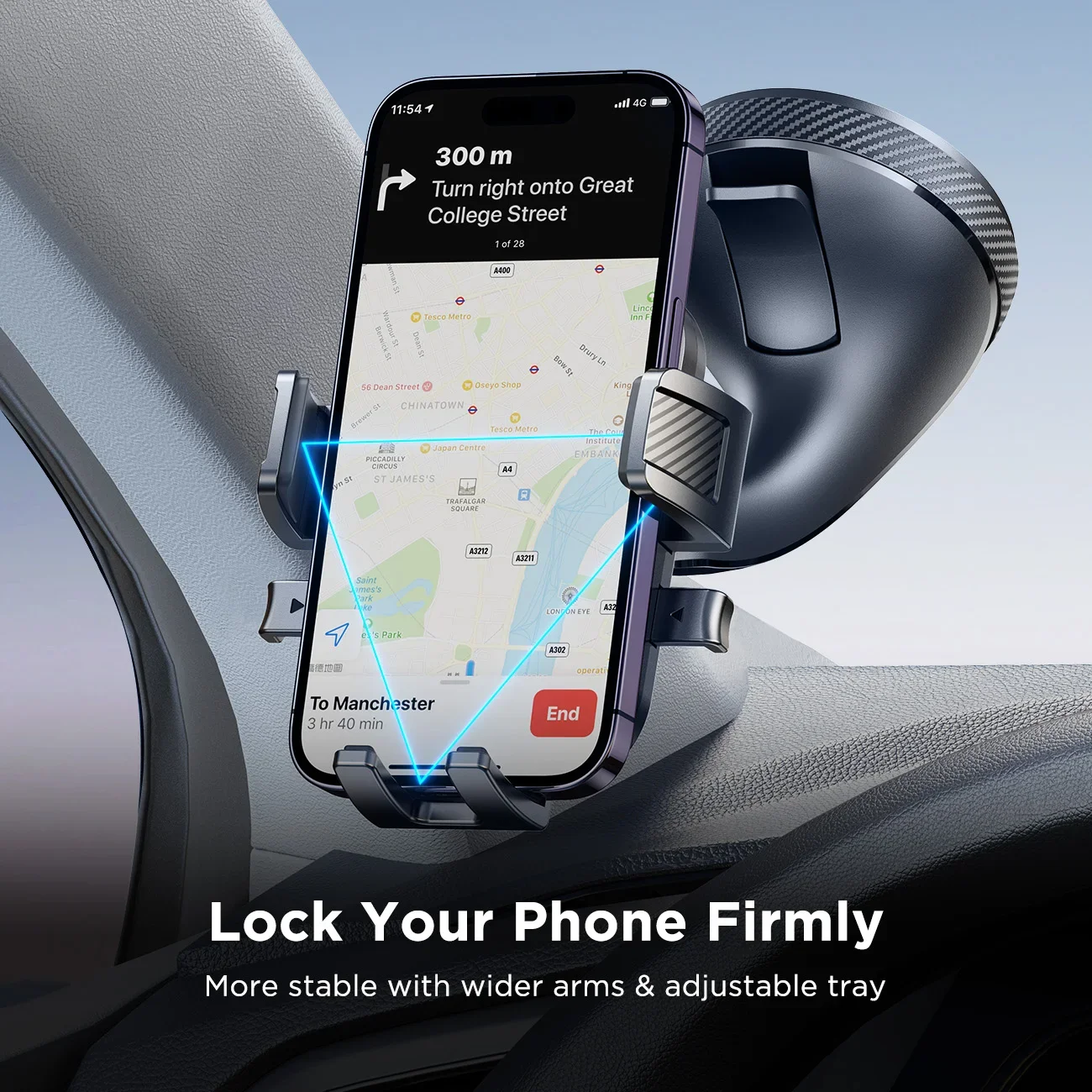 Joyroom Car Phone Holder Mount Car Strong Suction Hands-Free Universal Cell Phone Stand For Dashboard/Windshield 360° Rotation thumbnail 4