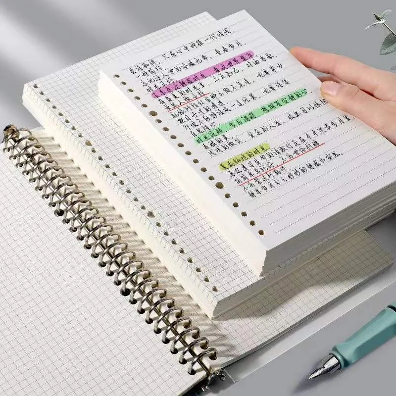 A5/B5/A4 Binder Notebooks Loose Leaf Replaceable Inner Refill with Divider Metal Ring Journal for Student Office School Supplies thumbnail 6