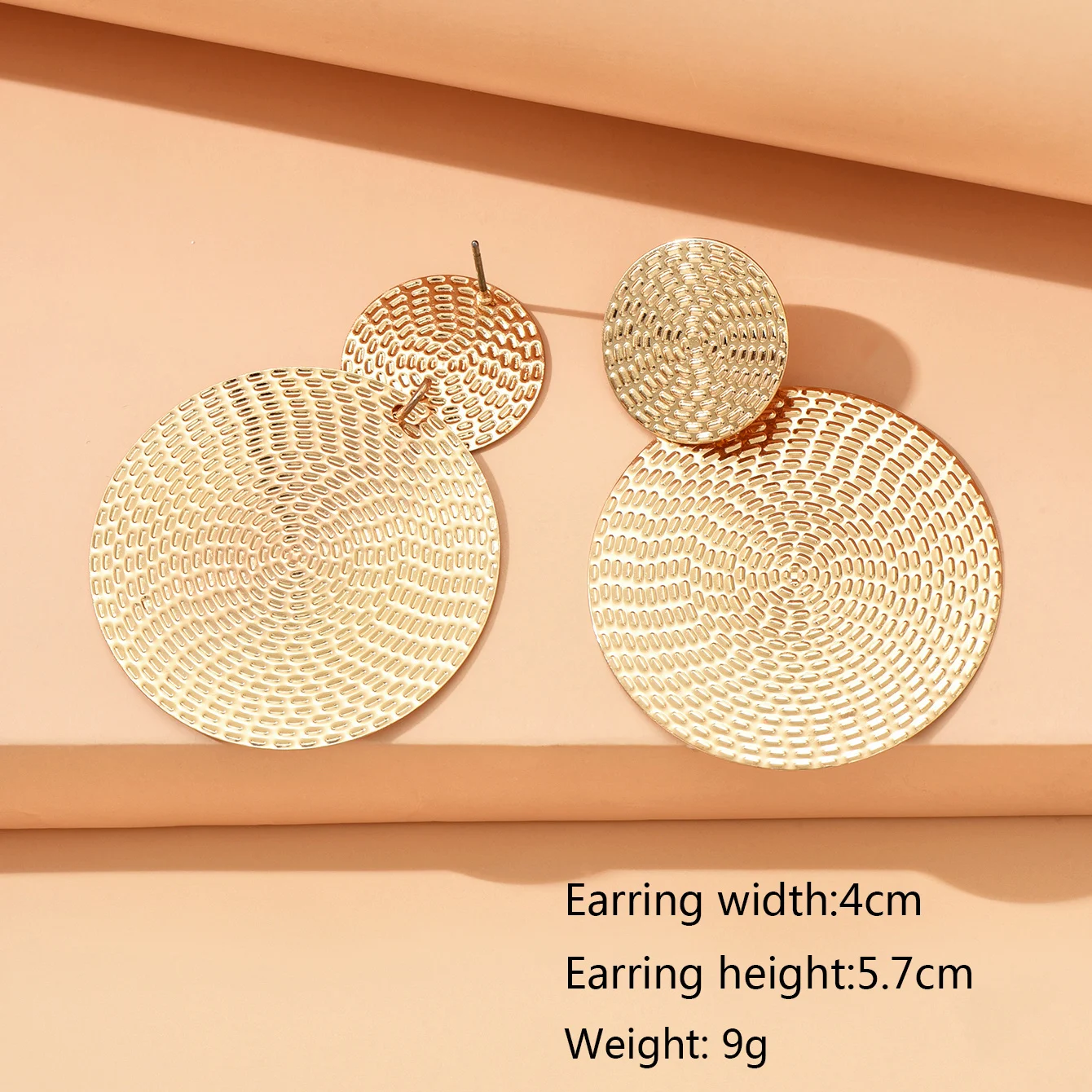 Aretes De Mujer Bohemia Trendy Geometric Metal Round Earrings For Women Fashion Wedding Jewelry thumbnail 6